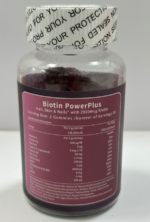 Rosebeauty Biotin PowerPlus Gummies back label and supplement facts